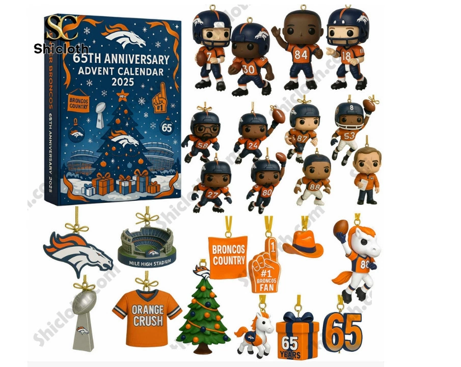 Кросс-бордер новый товар рождественская елочная игрушка ZW Denver Broncos NFL 65-летие Advent фестиваль акриловый слепой бокс