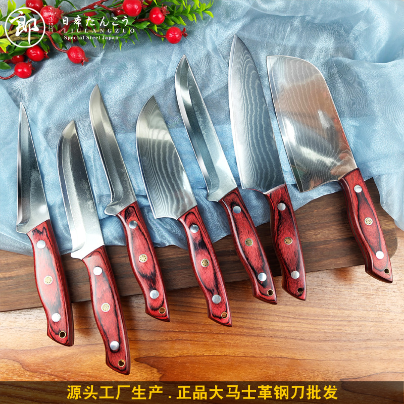 야채와 고기 절단용 가정용 주요 칼 다마스커스 VG10 요리사 칼 팔각형 손잡이 서양식 주방 칼 대외 무역 국경 간