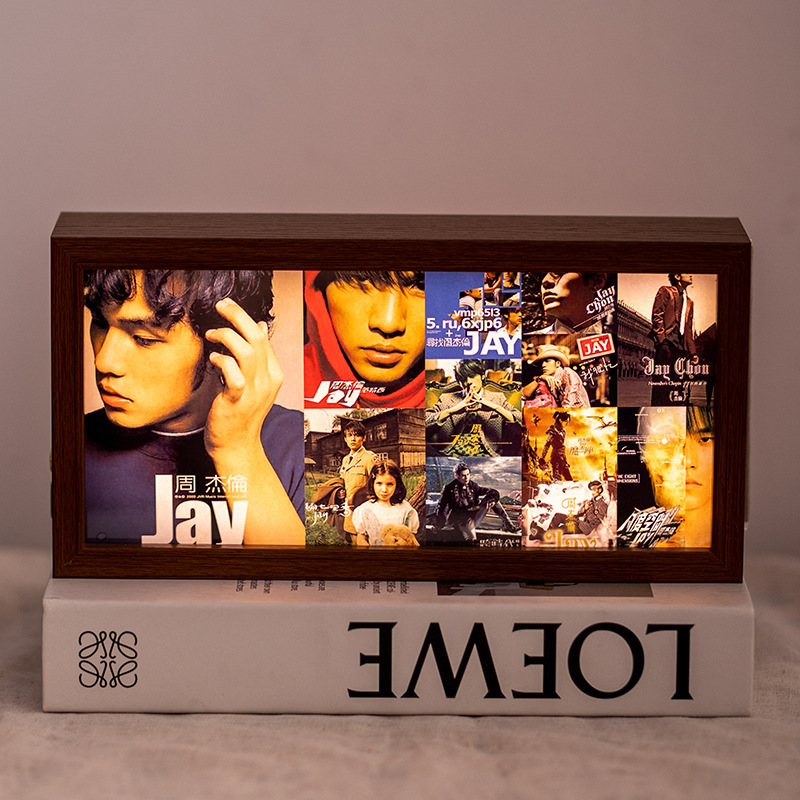 Jay Chou Peripheral Album Music Photo Frame Decorative Small Ornaments Desktop Creative Table Gift Custom DIY Picture Frame