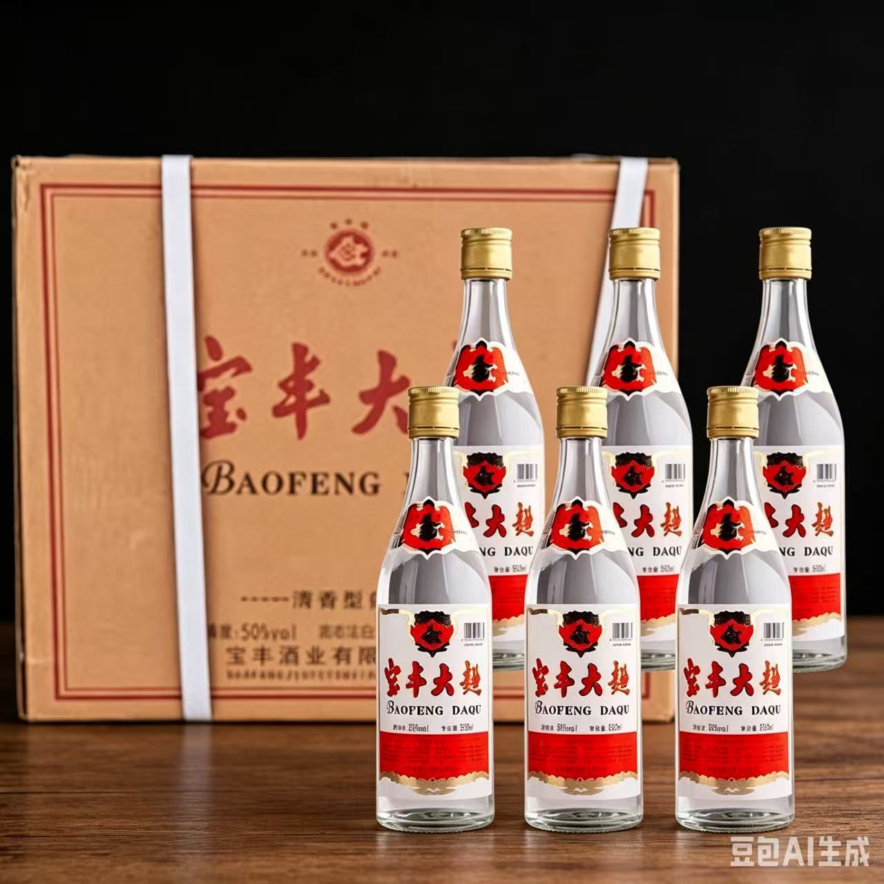河南宝丰大曲50度清香型白酒500ml*12瓶整箱光瓶粮食酒 整箱包邮