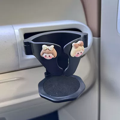 vent drink holder, bracket, Car cup holder/beverage holder - milk-tea-girl-black-air-vent-cup-holder-no-specifications