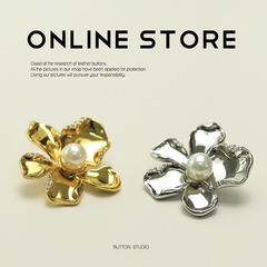 MOSN 小香中式風金屬紐扣雙面尼皮草大衣西服裝飾扣子外套毛衣扣