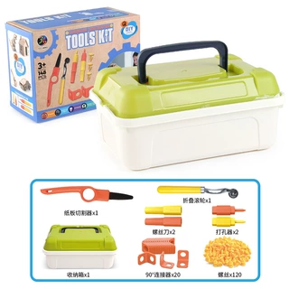 幼儿园儿童手工diy拆装螺母玩具 废纸箱利用拼装手工配件套装