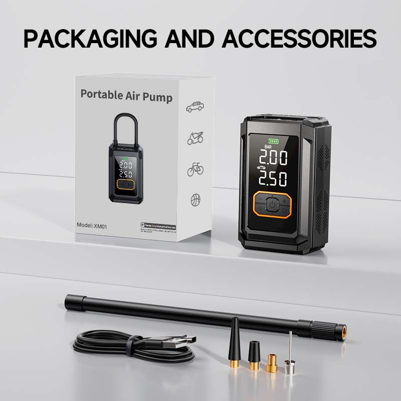 Car Air Pump Portable Tire Inflator Intelligent Wireless XM01