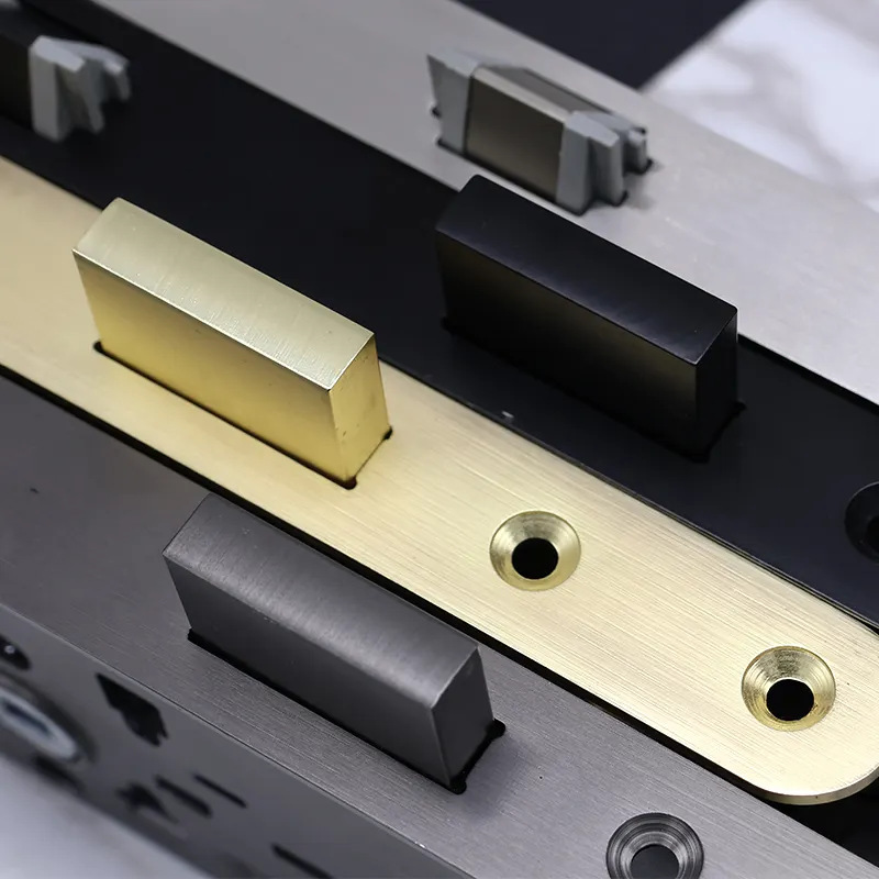 Multicolor personalizado acero inoxidable silencioso cuerpo de cerradura estándar europeo 7255 accesorios de cerradura de puerta de madera interior cuerpo de cerradura de puerta de habitación universal