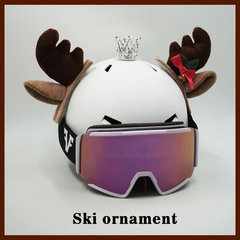 Creative Christmas Elk Horns Motorcycle Helmet Decoration