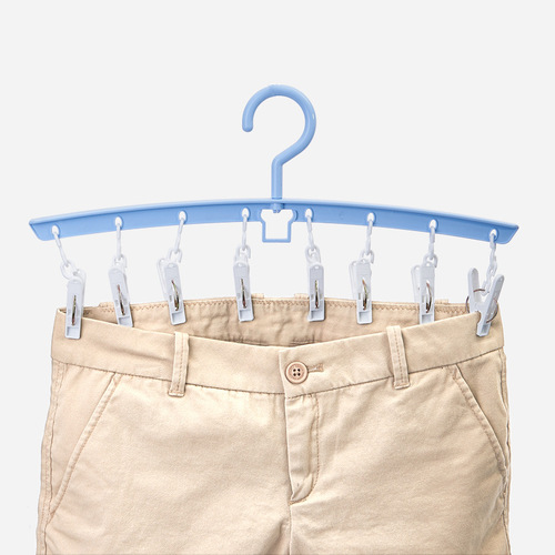 One-piece clothespin, sock drying rack, plastic household hanger, telescopic hanger, baby pants clip, seamless pant rack