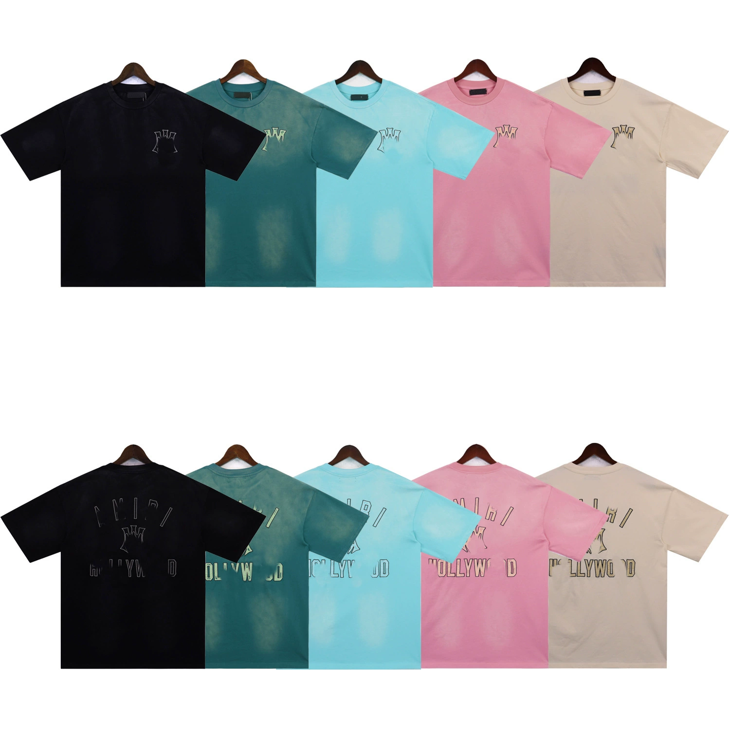 Американская футболка AMIRI новый логотип патч