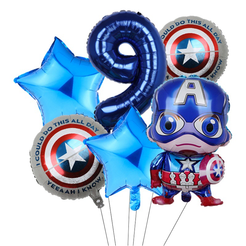 Cross-border Avengers Marvel héroe Spider-Man Hulk Capitán América redondo de aluminio de la película Globo Traje