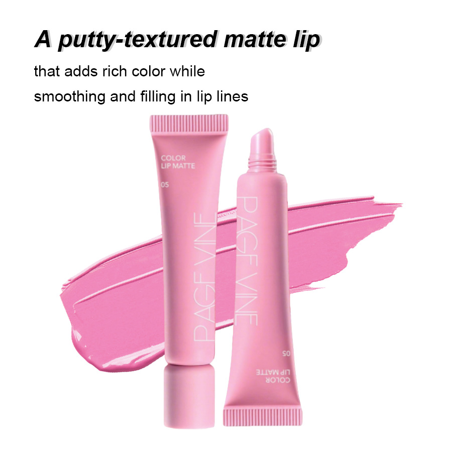 PAGE VINE Soft Foam Light Foam Lip Mud Mat Nude esmaltado labial terciopelo de color transfronterizo duradero