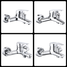 全铜淋浴龙头冷热水混水阀浴室喷头花洒套装三联混合阀浴缸水龙头