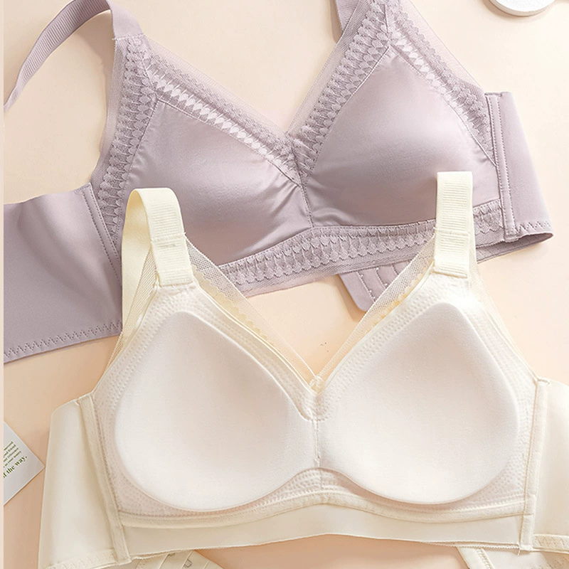 Lace sexy underwear, supporting wireless bra