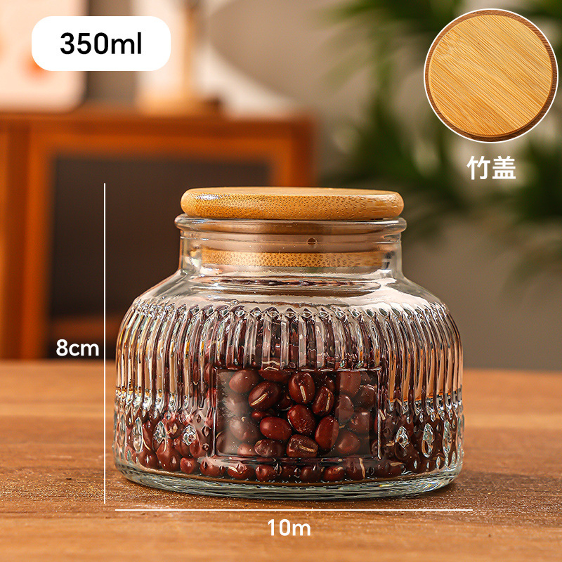 Retro en relieve Begonia flores vidrio almacenamiento de latas de sellado doméstico granos de café flores de té nueces almacenamiento de latas de gran abdomen