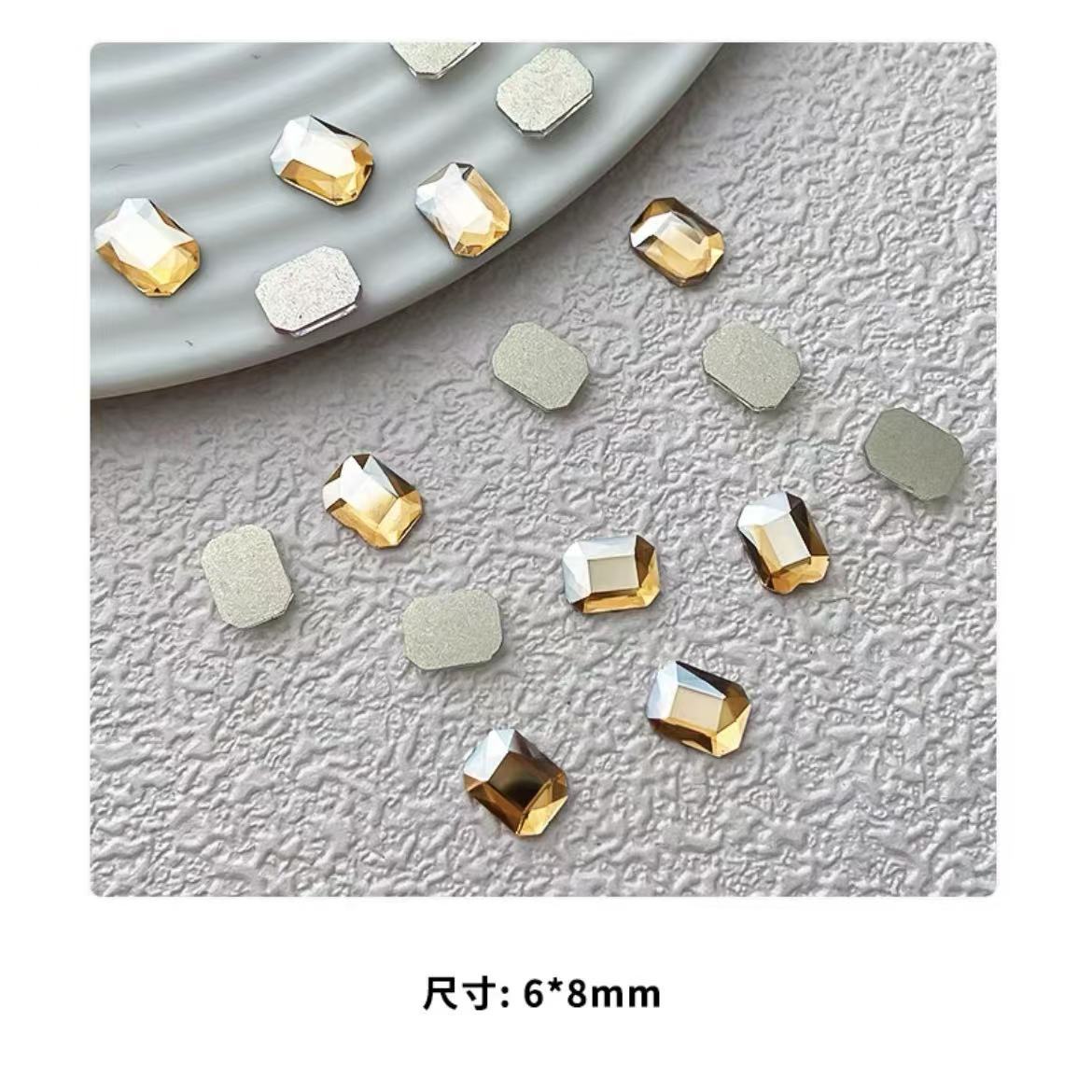 6x8mm 길이의 팔각형 샴페인