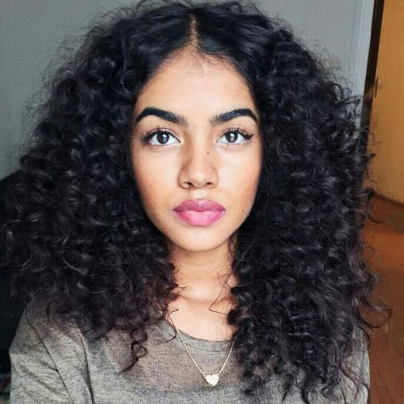 New Style Lace Front Wig, European and American Women's Short Curly Hair, Black Curly Short Hair, Lace African Curly Synthetic Fiber Wig