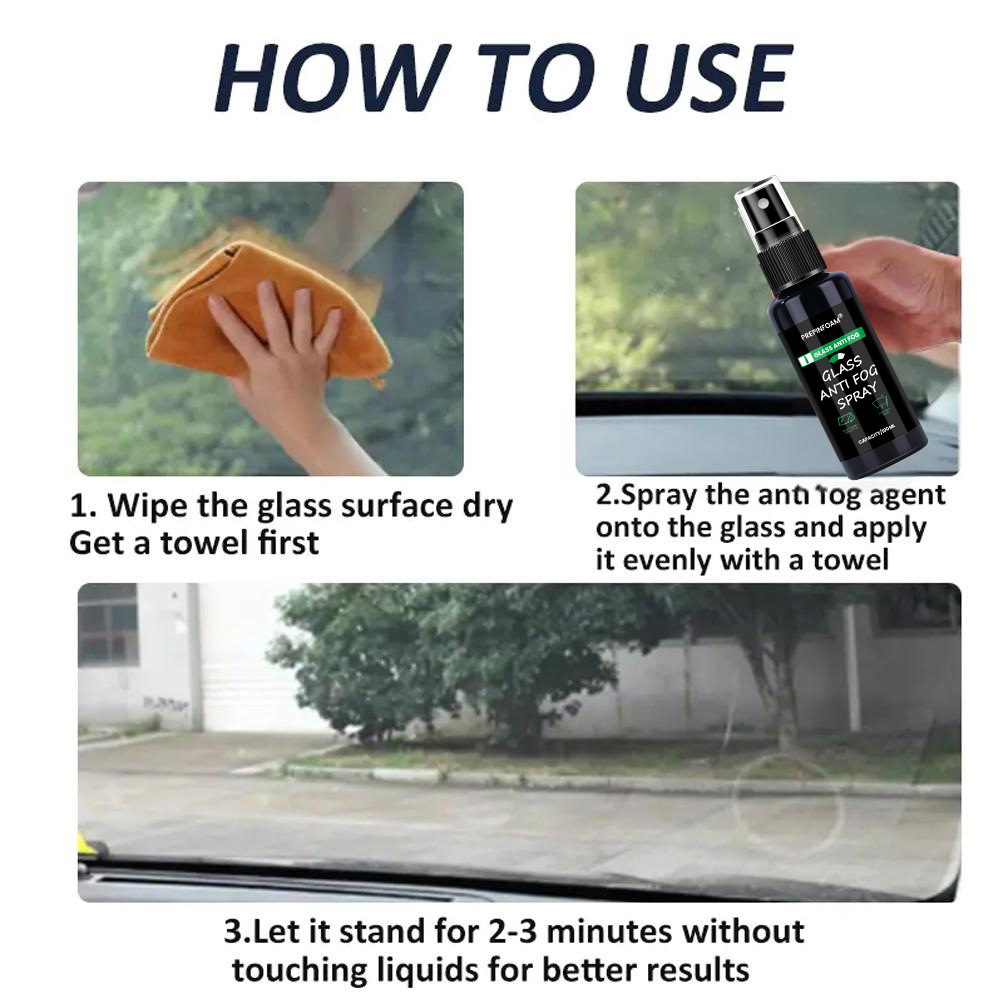 Prepinfoam-P23 Car Glass Anti-Fog Agent, Anti-Fog Spray for Car Windows, Rearview Mirrors, and Front Windshield, Exclusively for Cross-Border Supply