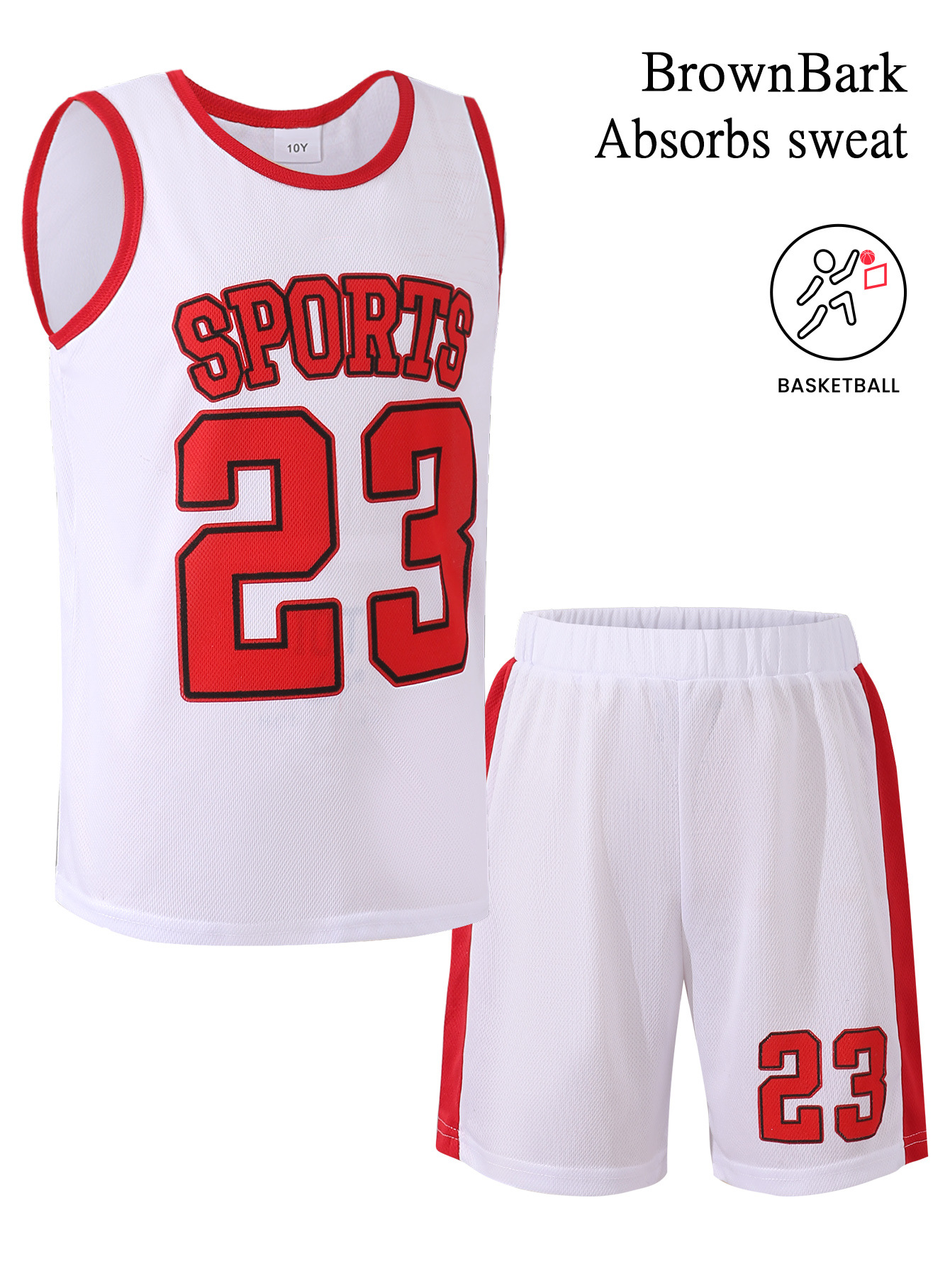 Ropa deportiva de baloncesto para niños de 8 a 12 años, transpirable y absorbente de sudor
