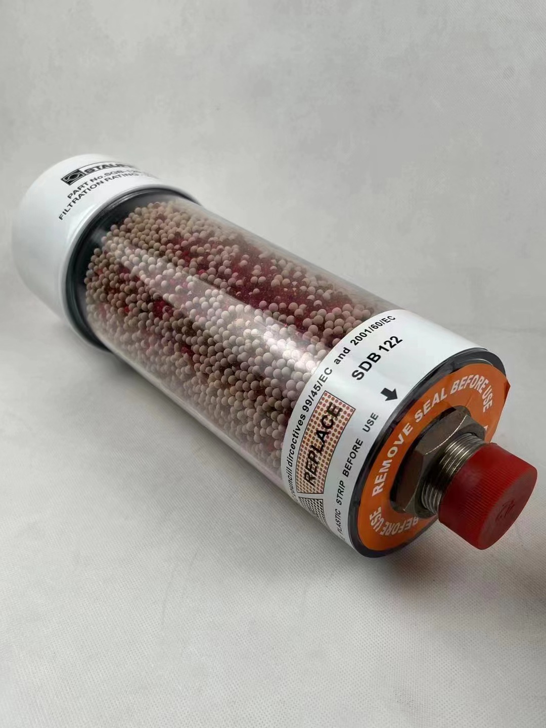 SDB-121齿轮箱空气滤芯直径130高度258 1-1/4外螺纹 SGB-120-03-B