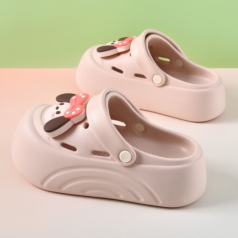Thick-Soled Clogs for Women, New Summer Style, Cute Cream-Colored Puppy Design, Closed-Toe, Height-Increasing, Non-Slip, Lightweight, Fashionable Sandals for Outdoor Wear Thick-Soled Clogs for Women, New Summer Style, Cute Cream-Colored Puppy Design, Closed-Toe, Height-Increasing, Non-Slip, Lightweight, Fashionable Sandals for Outdoor Wear
