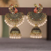 Retro earrings with tassels for traveling suitable for photo sessions, small bell, pendant, peacock, boho style