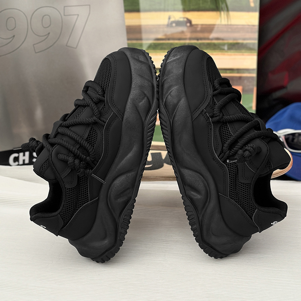 Pantofi bărbătești, design de nișă nou, pantofi de pâine, pantofi casual pentru bărbați, pantofi de tătic de marcă nouă, pantofi albi, transmisiune live de marcă la modă_voghion.com