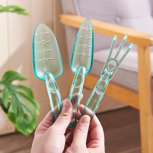 Large Garden Plant Pot Set of 3 Shovel, Rake, and Spade for Home Flower Planting Tools, Cactus Cultivation Tools
