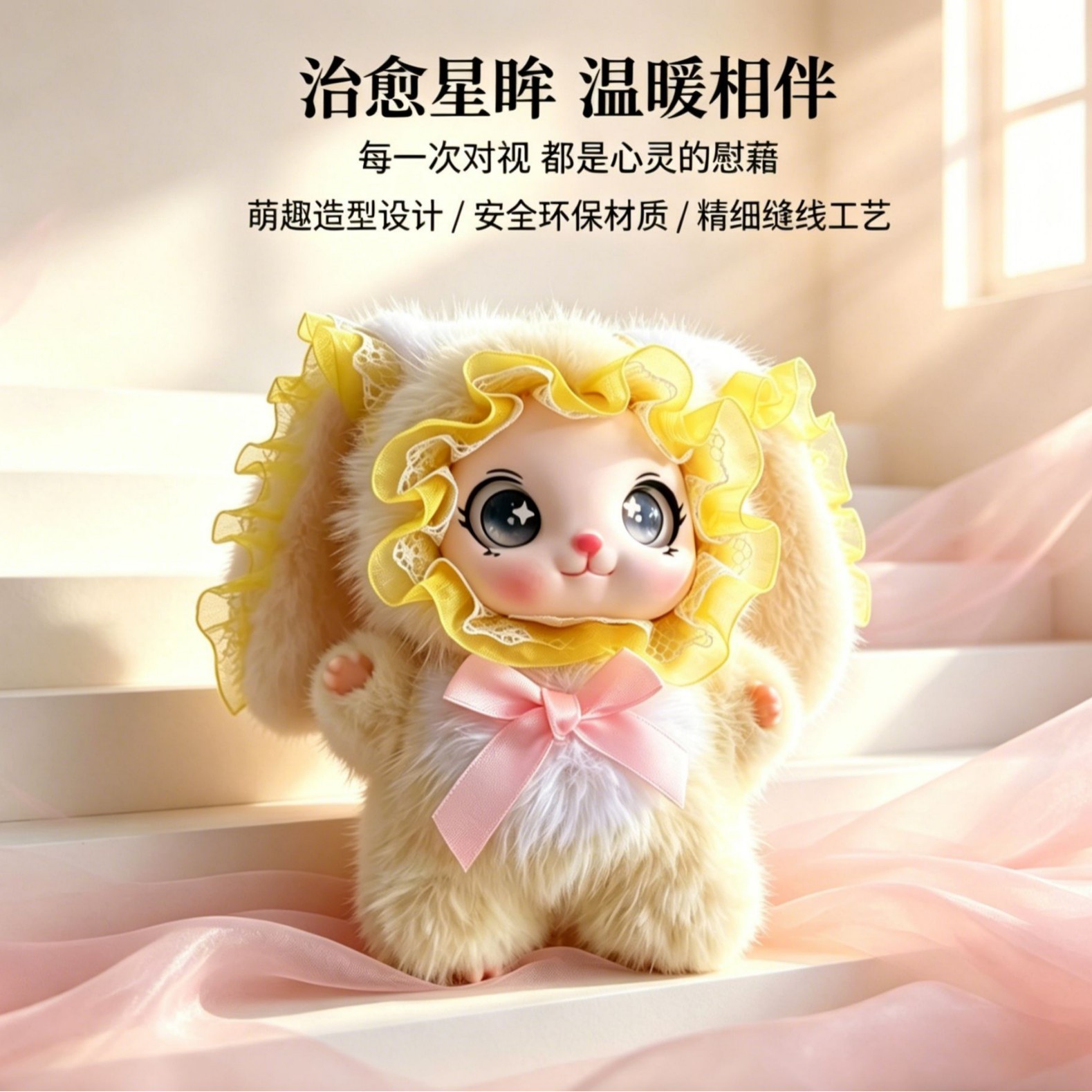 新款软萌垂耳兔玩偶系列搪胶毛绒女生挂件公仔小礼品520礼物