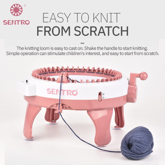 Children's Large DIY Knitting Machine 48-Pin Star Cylinder Wool Knitting Machine Knitting Wool Play House Toy