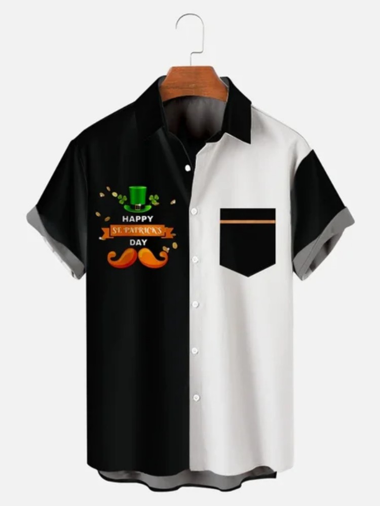 Estación independiente transfronteriza europea y americana nueva camisa para hombre impresión digital 3D Hawaii blusa casual de manga corta a rayas anchas