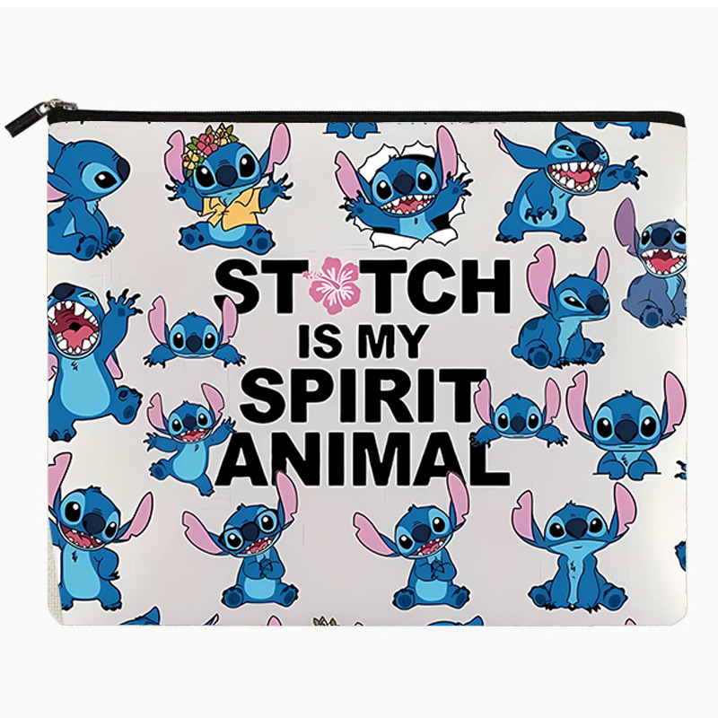 Bolsa de almacenamiento con estampado de dibujos animados de Stitch, éxito de ventas en Amazon, disponible para entrega inmediata, patrón y tamaño personalizables.