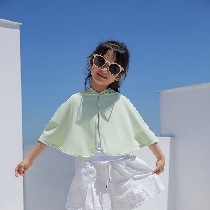 Capa de protección solar infantil Capa fría de hielo de verano UPF50 + ropa de protección solar para niños abrigo ligero