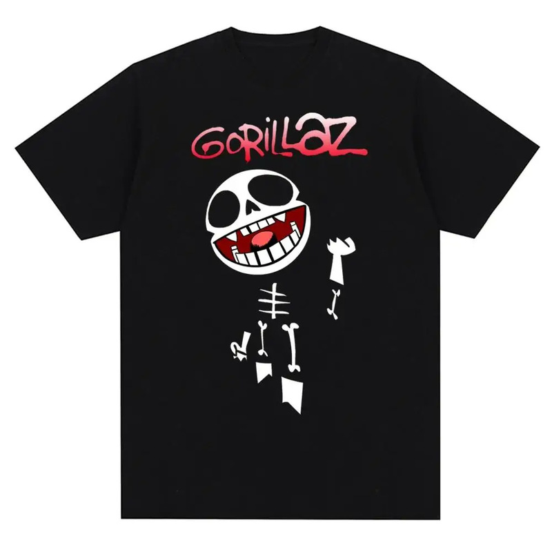 Music Band Gorillazs Punk Rock Print T-Shirt 90S Casual Fashion Short Sleeve Harajuku T-Shirt
