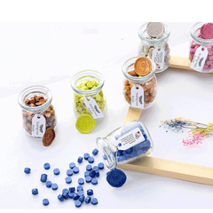 Bottled fire paint seal wax granules wholesale manufacturer creative macaron color 150 capsules 24 colors octagonal fire paint wax granules