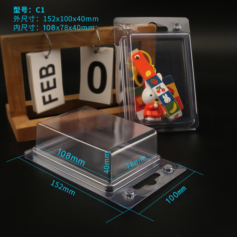 Empaquetado blíster cosmético transparente para juguetes electrónicos en stock, caja de plástico PET grueso plegable, caja blíster de PVC.
