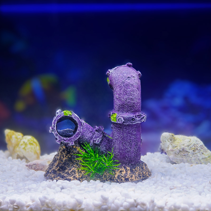 Peces y camarones para evitar agujeros, adornos de acuarios, celebridades de Internet, estilo explosivo, paisajismo de peceras, decoración de tuberías de aguas residuales gastadas, venta al por mayor transfronteriza