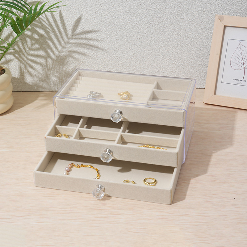 新商品のアクセサリー収納ケースは軽くて豪華なデスクトップの引き出し式のイヤリングのネックレスのアクセサリー収納ケースの卸売りです。|undefined