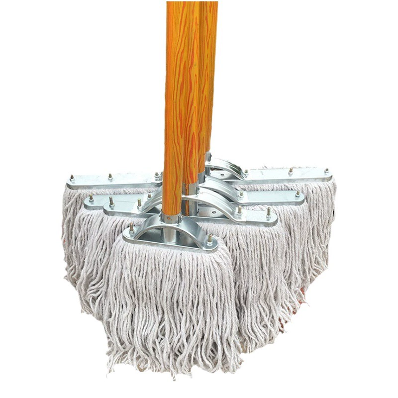 Производители оптовых бытовых железных головок швабры толстые хлопковые нити впитывают воду старомодные ручные скручивания деревянных стержней для чистки