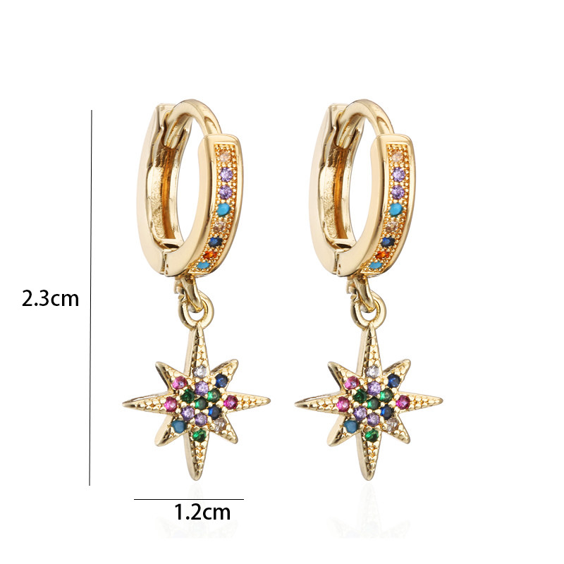 Fashion Simple Style Copper Micro-inlaid Earrings display picture 3