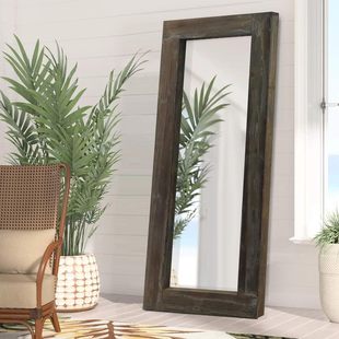 Lin Feng Craft Solid Wood Full-Length Mirror Wall-Mounted Dressing Mirror Entryway Living Room Clothing Store Mirror Dressing Mirror Fitting Mirror