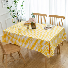 Black and White Thousand Bird Pattern Tablecloth Nordic Style Cotton Linen Tablecloth for Coffee Table with Thick Cover Simple Table King Gold