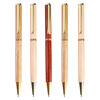 The new mahogany white wood maple rotating oily round beads, bamboo wood retro, oil pen writing office gift pen