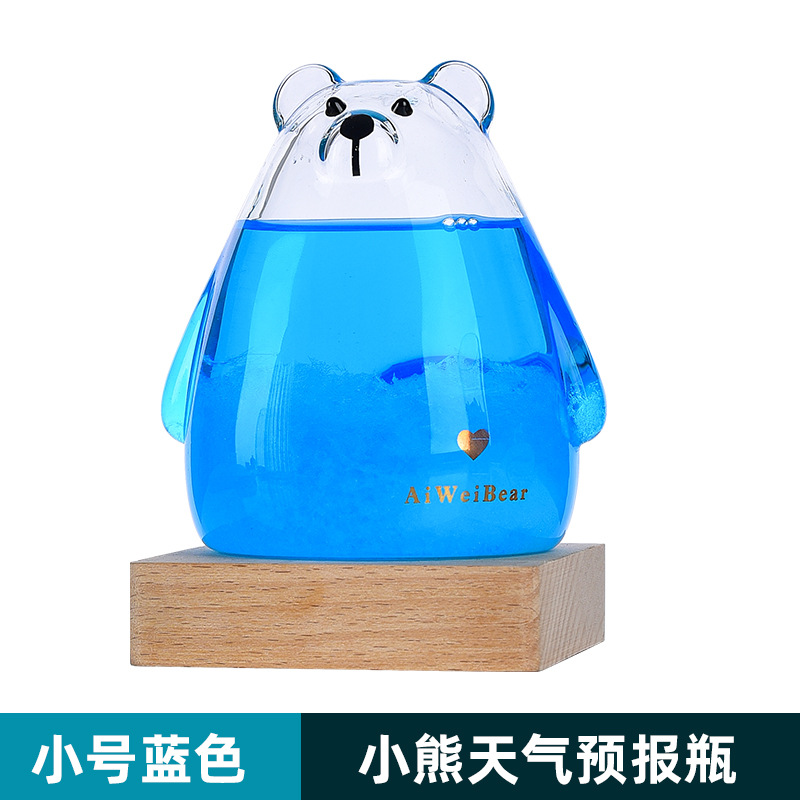 Pronóstico del tiempo Botella Bear Weather Botella Regalo de cumpleaños Regalos creativos Decoración de escritorio Fábrica Venta al por mayor Botella de tormenta