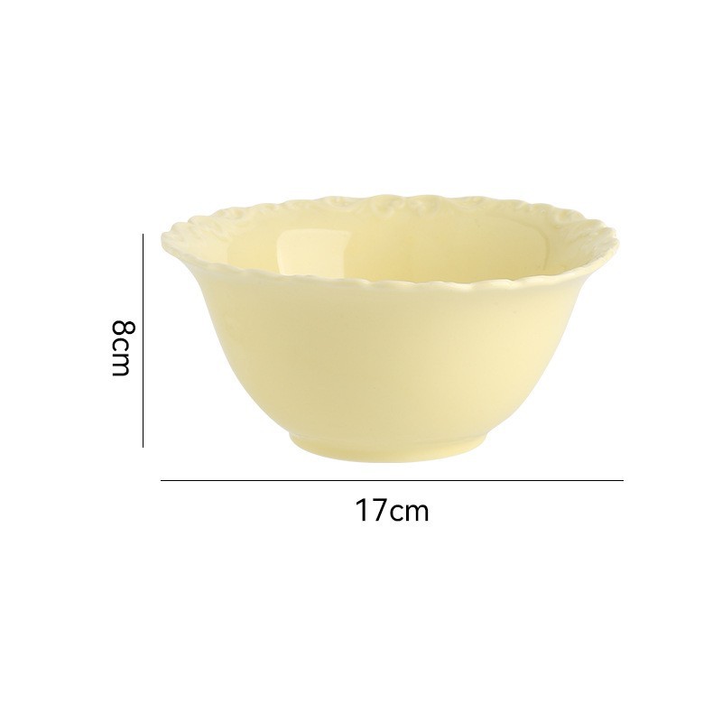 Tazón de 6 pulgadas en relieve amarillo