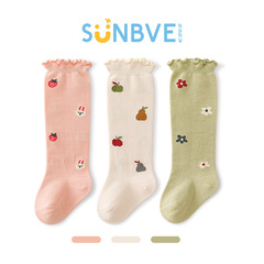 旭威嬰兒長筒襪秋冬季厚棉新生兒女寶寶過膝高筒保暖襪子一件代發