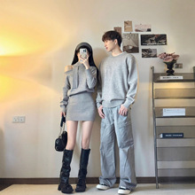 2025秋季情侣装实拍情侣装秋季长袖气质高级感连衣裙件套一件代发