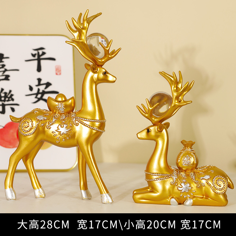Zhaocai ciervo decoración creativa de lujo ligero de alta calidad decoración de vinos sala de estar escritorio de oficina hogar nueva casa regalos