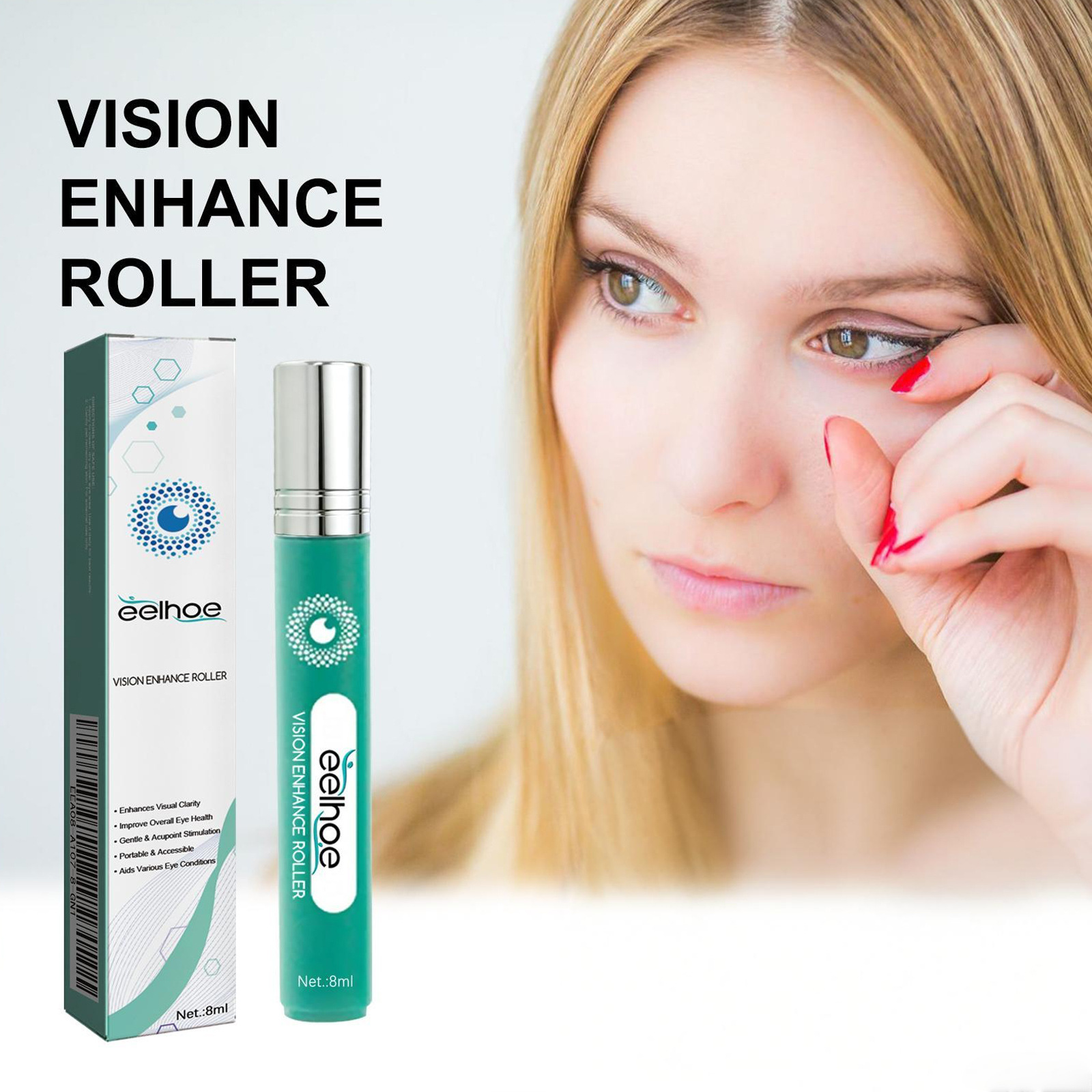 Eelhoe Eye Roller Essence Gentle Daily Portable Eye Massage Essence Roller Ball Comfortable Care
