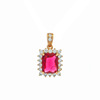 18k color plated - ruby ​​red (single pendant does not include chain)