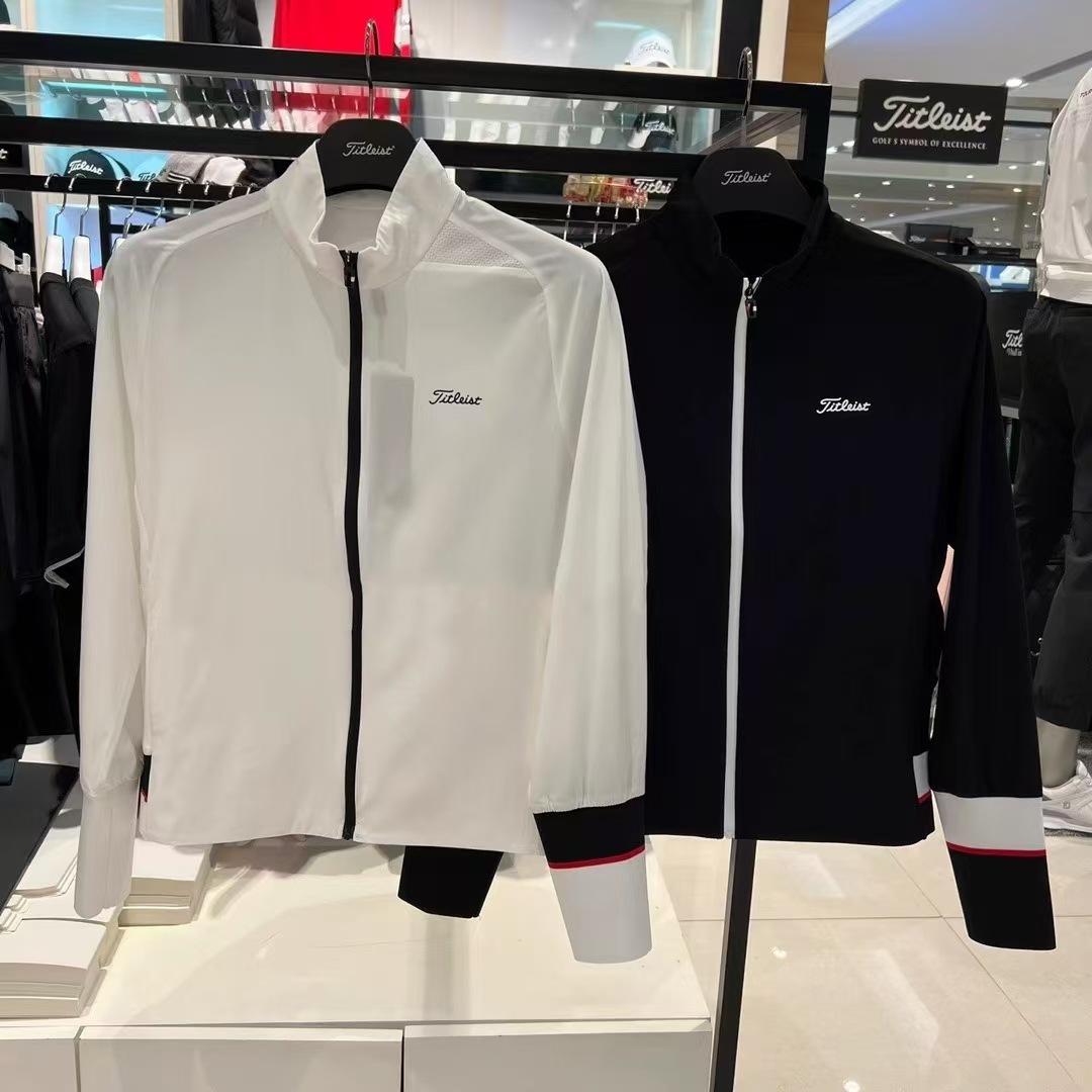 25 Summer Golf Women's Jacket Stand Collar Zipper Thin Breathable Sun Protection Outdoor Casual Sports Slim Windbreaker