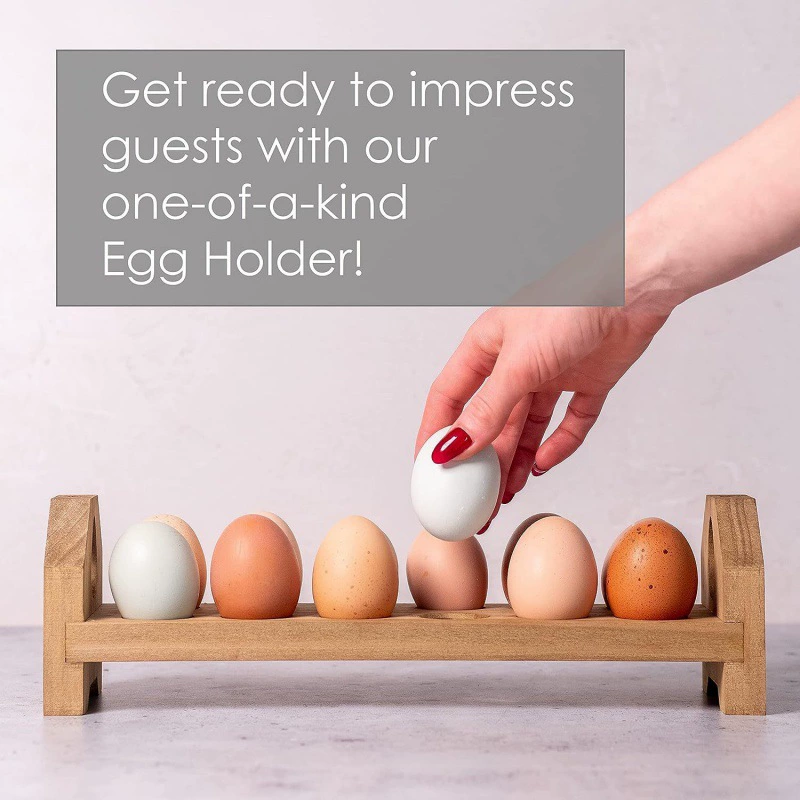 Wooden egg support kitchen countertop storage and storage of egg storage rack shop shelf display rack wooden eggs rack